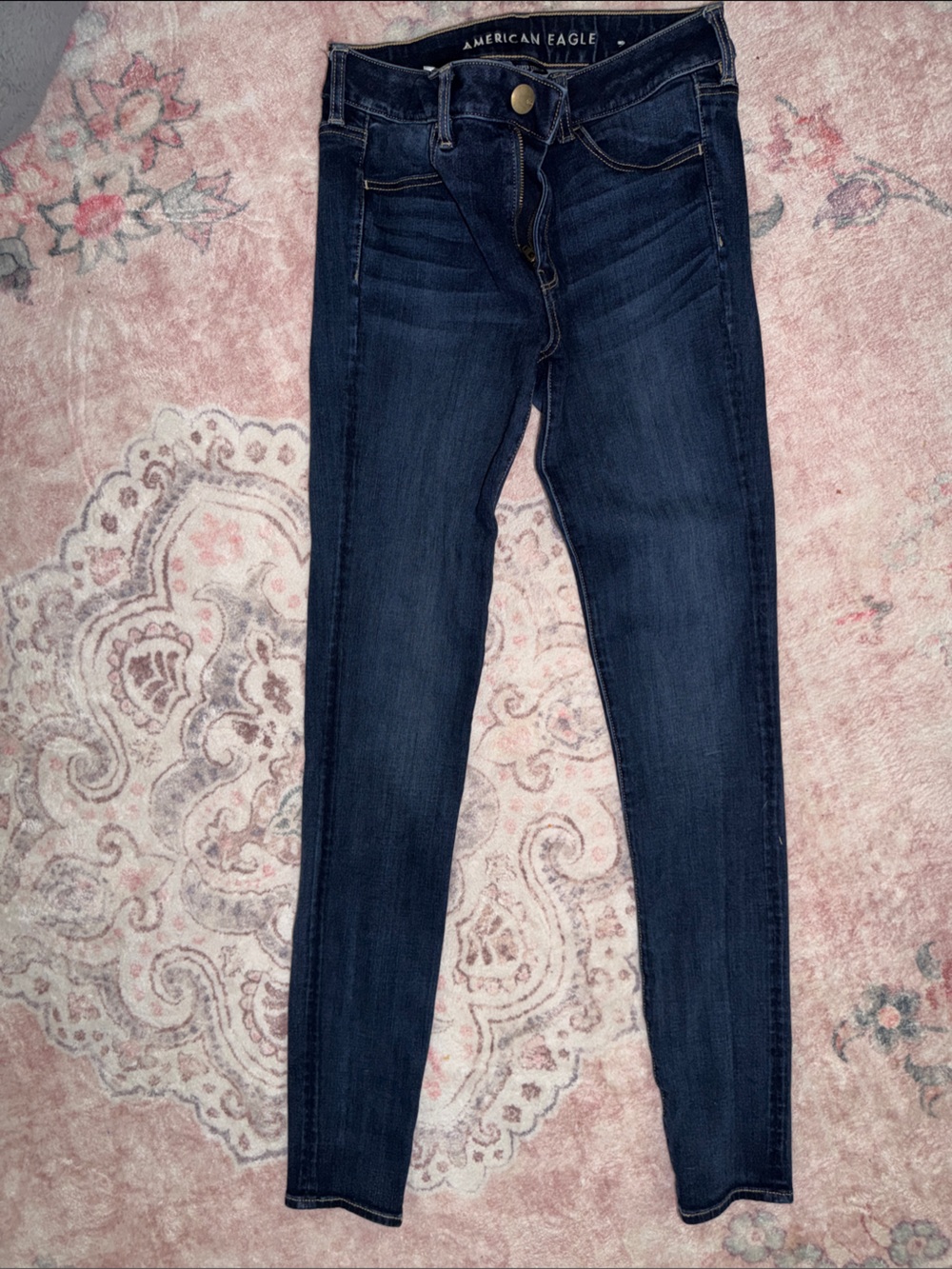 American Eagle Outfitters Deep Indigo Skinny Jeans (6 X - Long)